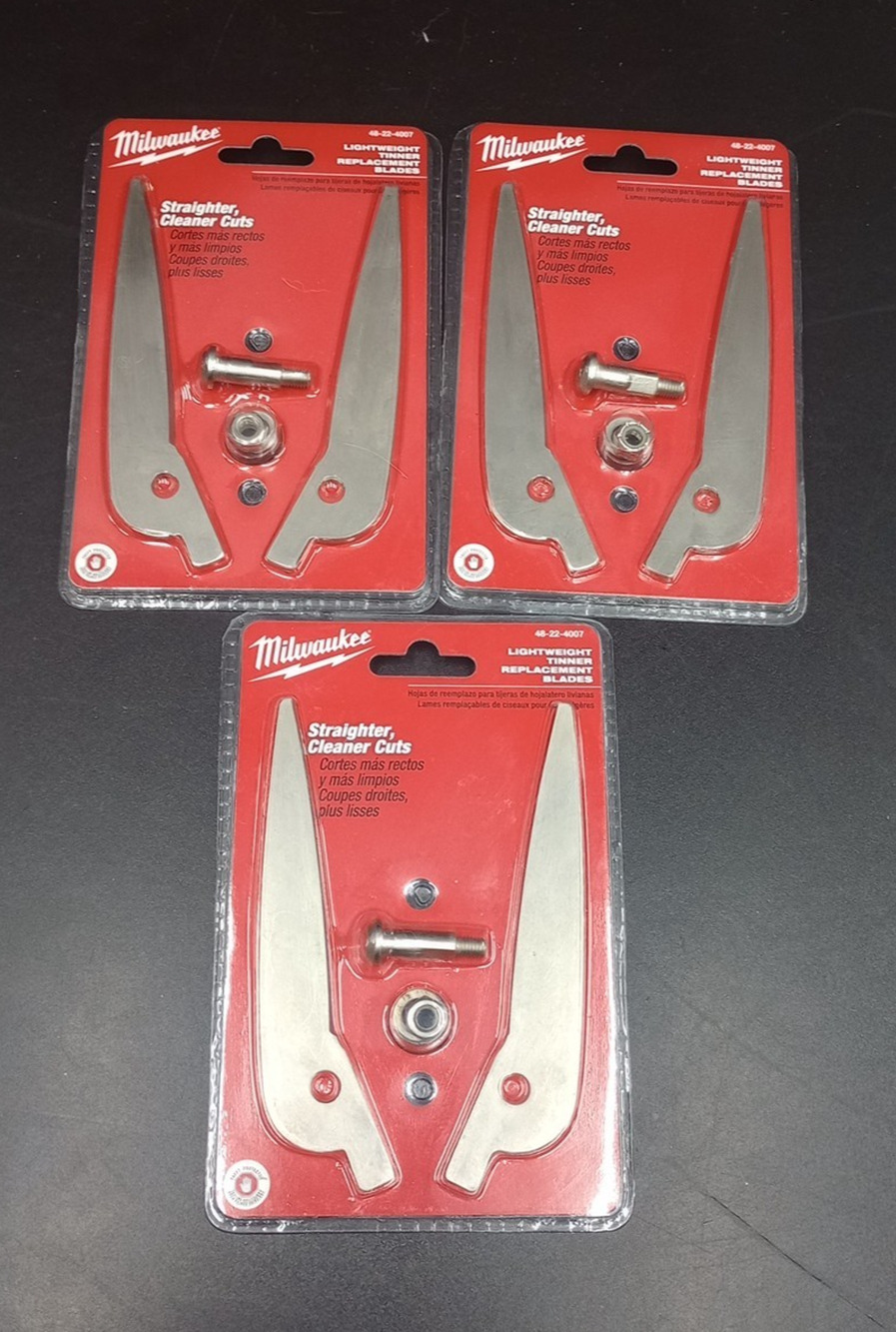 3 Milwaukee 48-22-4007 Lightweight Tinner Replaceable Blades Pack Hot